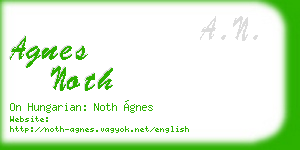 agnes noth business card